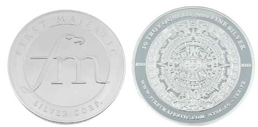 First Majestic Silver/ DGG Gold Show 10 oz Silver Coin Raffle