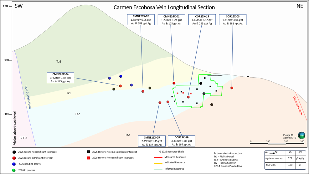 Figure 6: Carmen Escobosa Long Section, Looking North